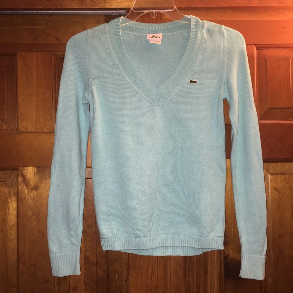 Lacoste Sweater 34 Turquoise Blue